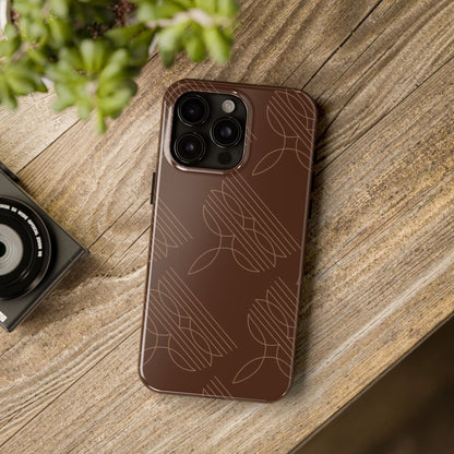 Boot Stitch Pattern Phone Case-Brown