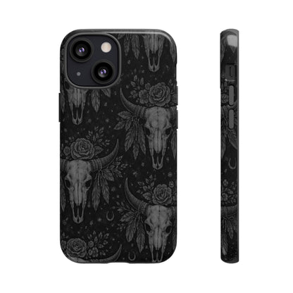 Western Noir Bull Skulls Tough Case