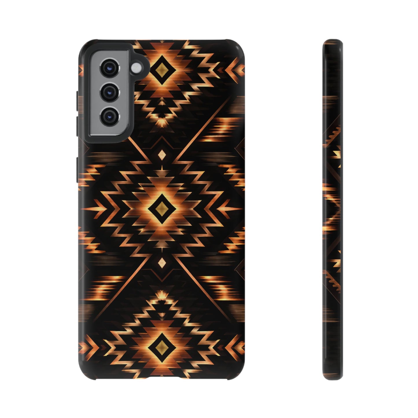 Black Gold Aztec Rug Tough Case