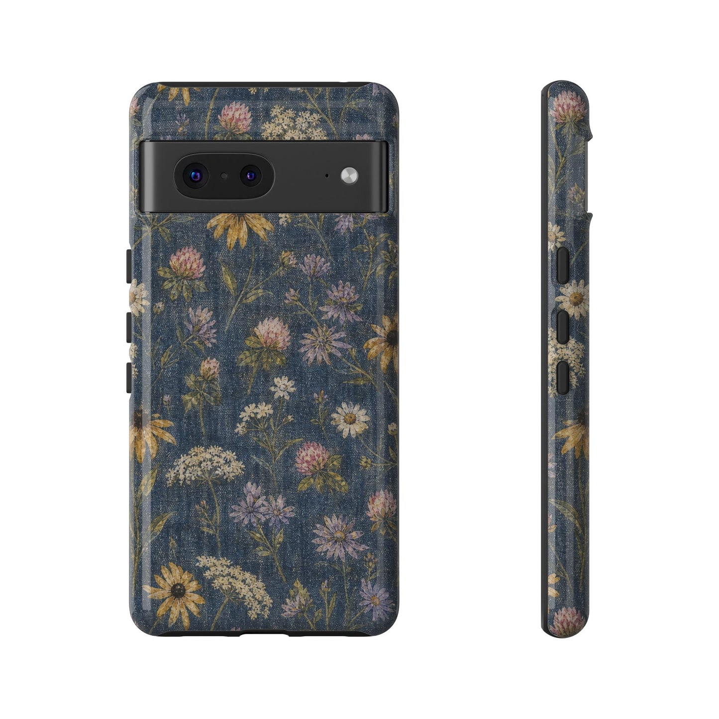 Denim Florals Tough Case