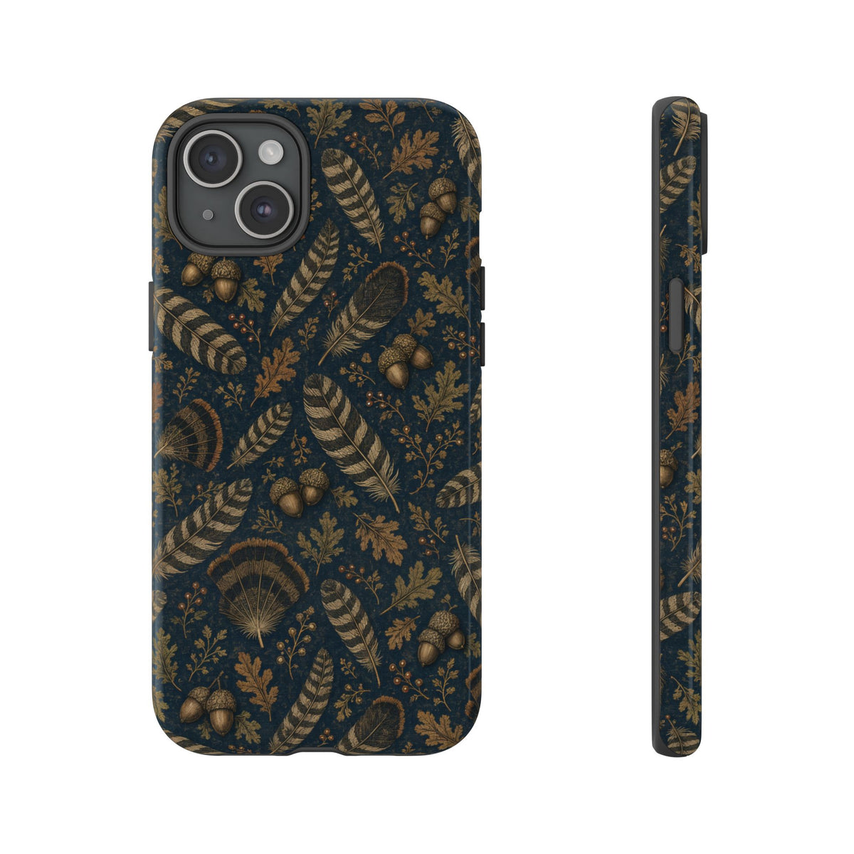 Navy Feathers Tough Case