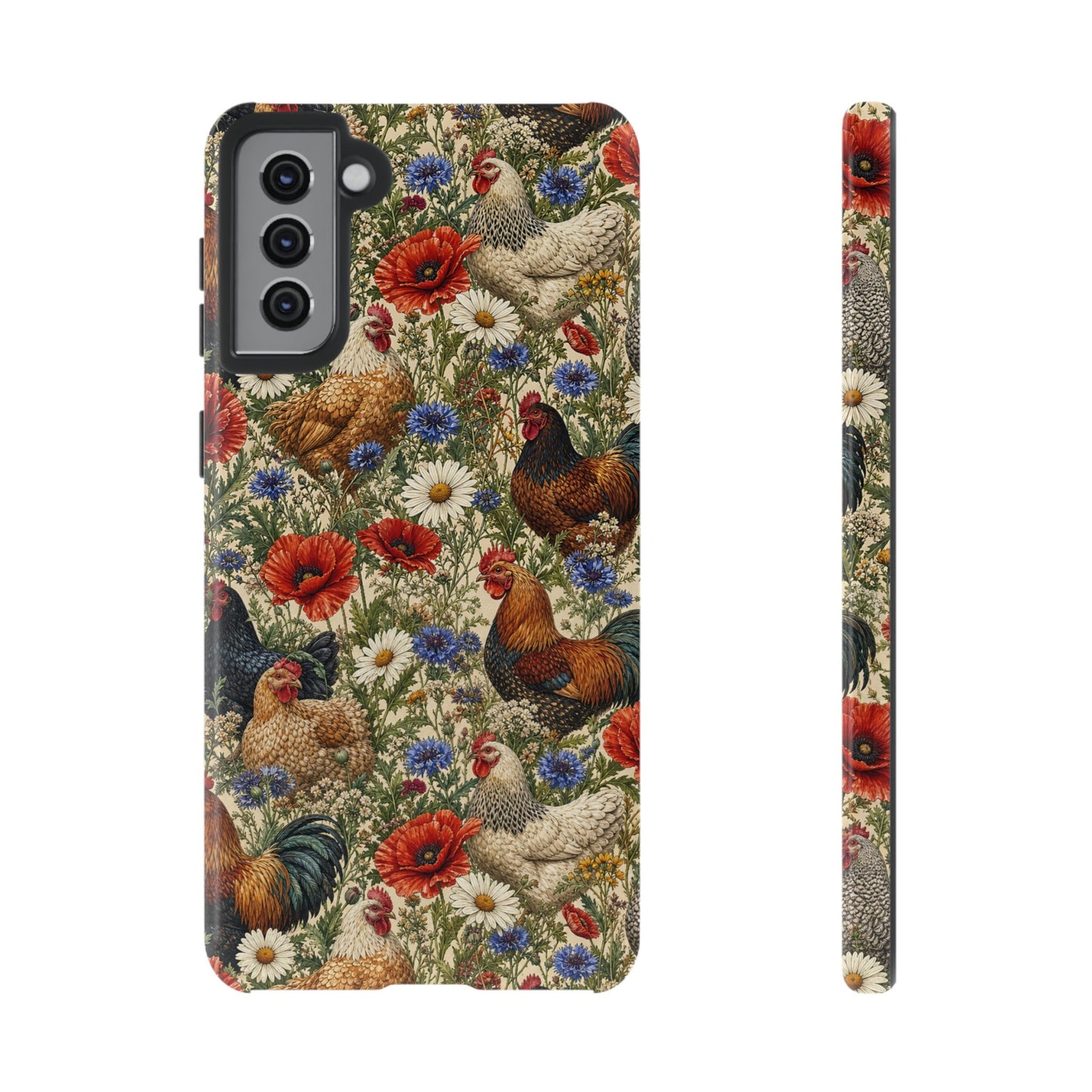 Patriotic Floral Chickens Tough Case