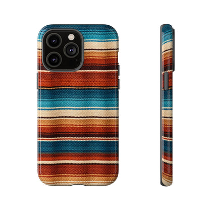 Turquoise + Orange Serape Tough Case