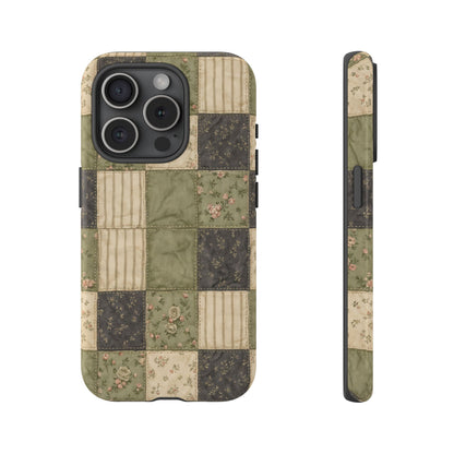 Sage Floral Patchwork Tough Case