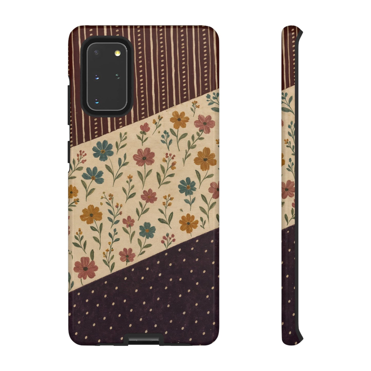 Fall Floral Stripe Tough Case