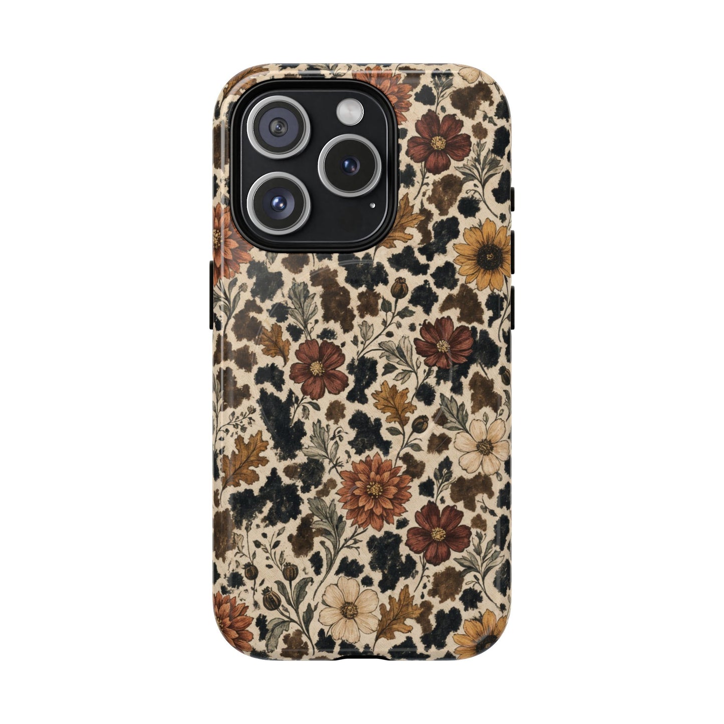 Autumn Cowhide Bloom Magnetic Case