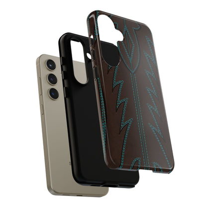 Boot Closeup Brown Turquoise Tough Case