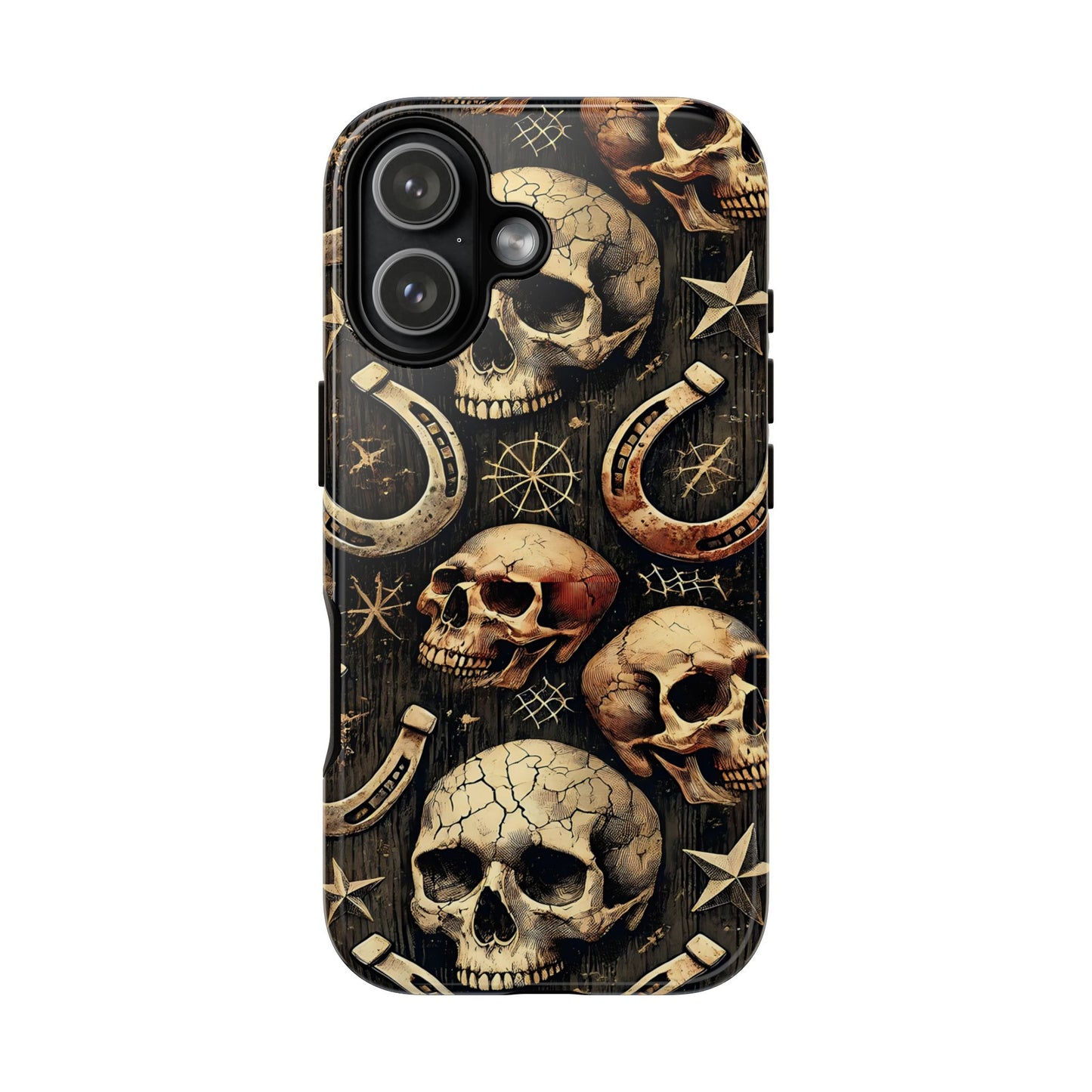 Skulls Horseshoes Dark Tough Phone Case