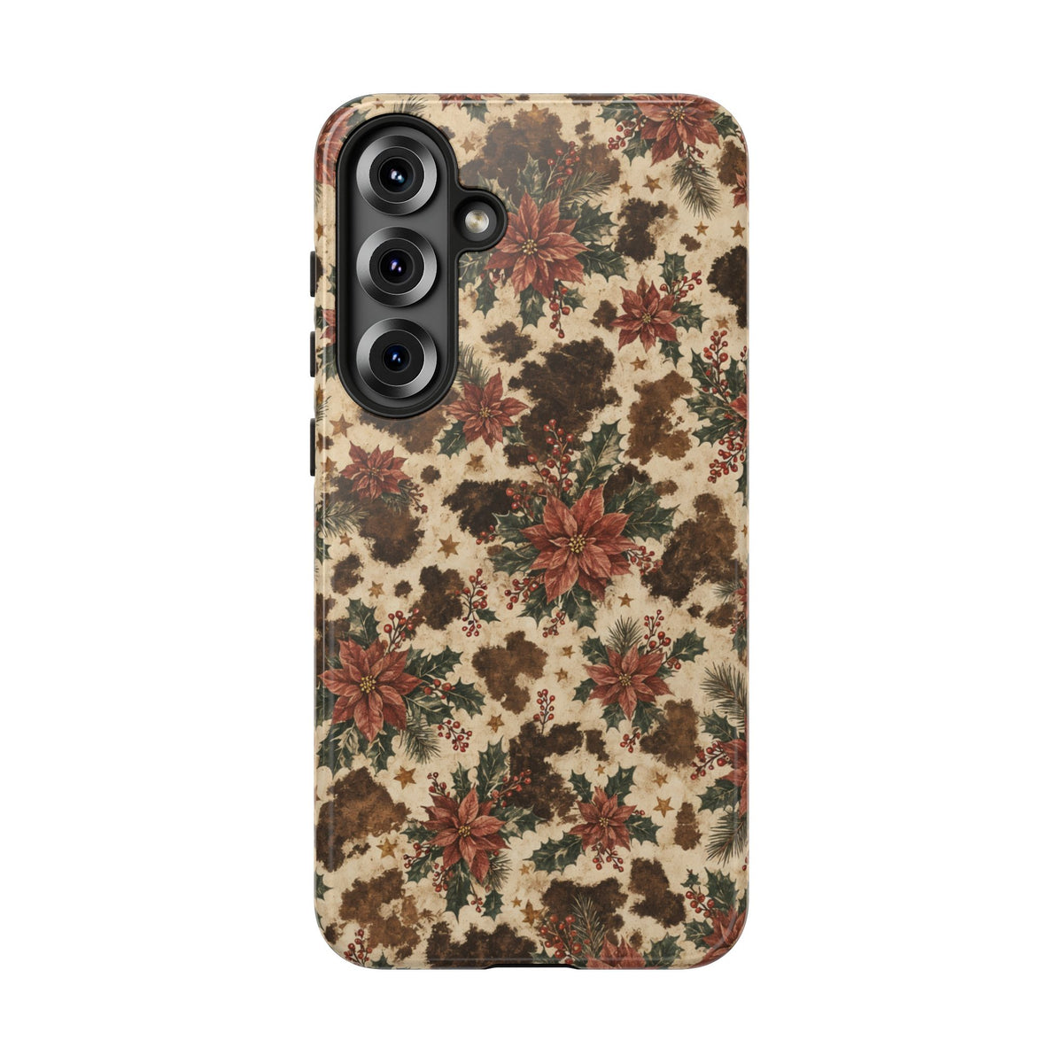Cowhide Poinsettia Tough Case