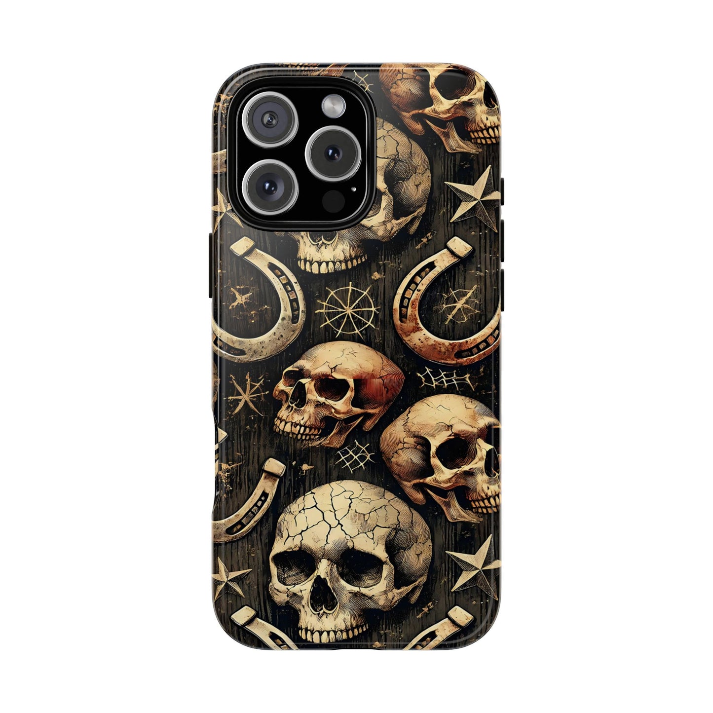 Skulls Horseshoes Dark Tough Phone Case