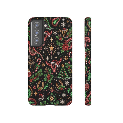 Neon Christmas Skulls Tough Case