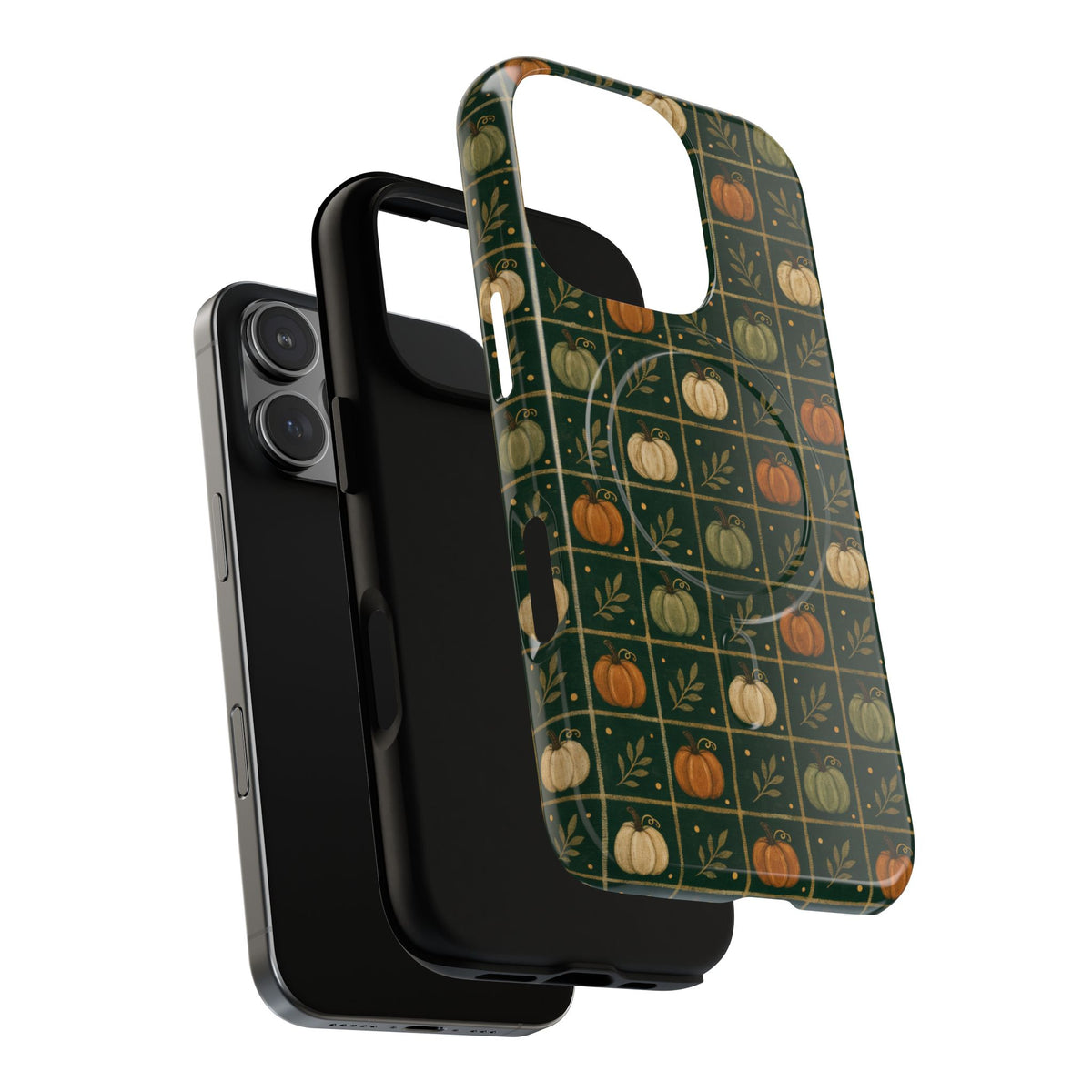 Green Pumpkin Check Magnetic Case
