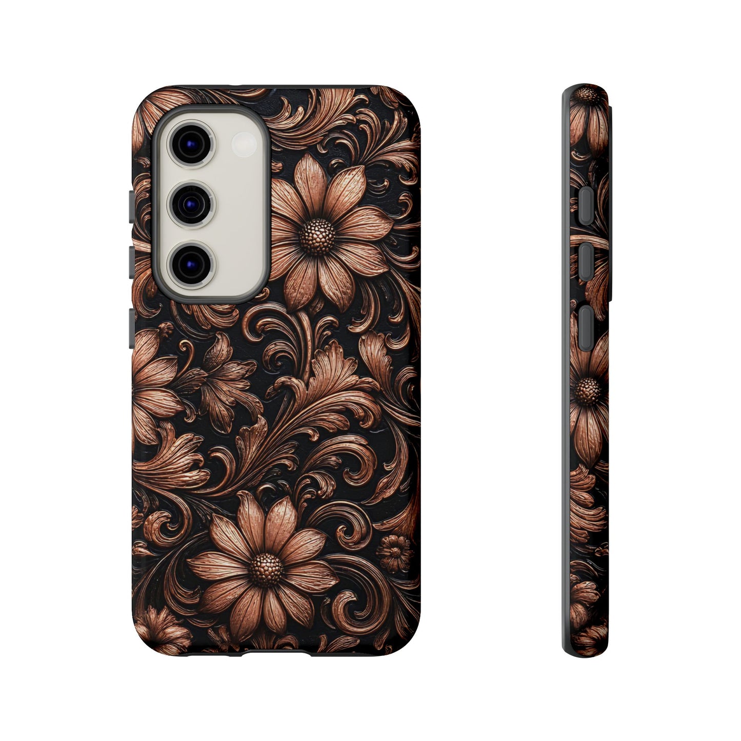 Rose Gold Floral Tough Case