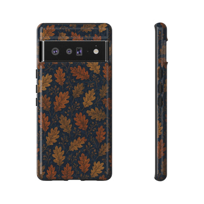 Navy Autumn Leaves Tough Case