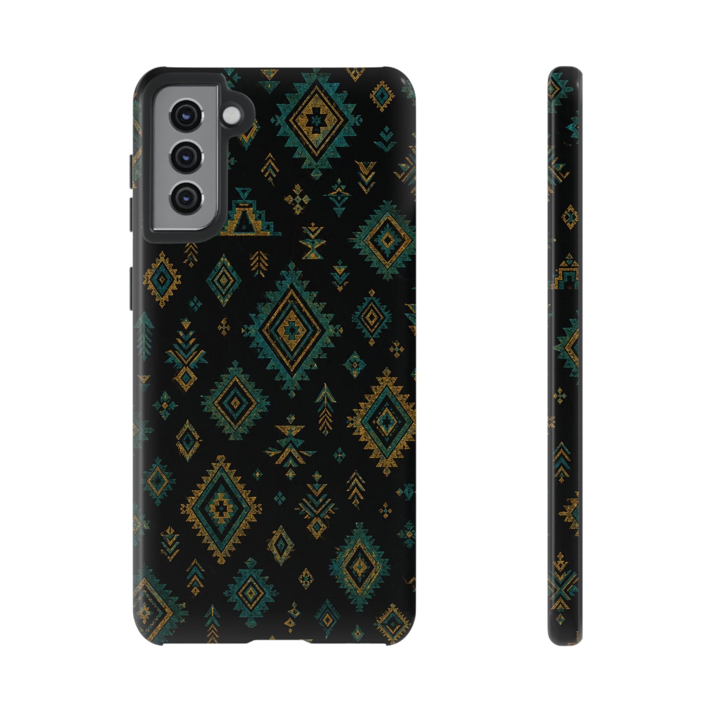 Turquoise Gold Aztec Tough Case