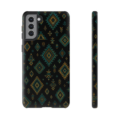 Turquoise Gold Aztec Tough Case
