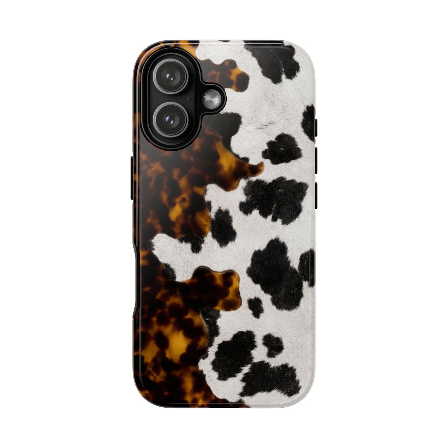 Tortoiseshell + Cowhide Tough Case