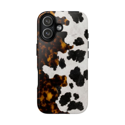 Tortoiseshell + Cowhide Tough Case
