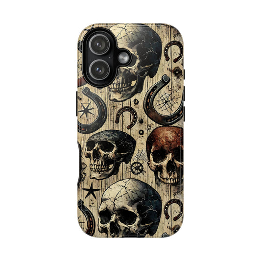 Skulls and Horseshoes Tough Phone Case