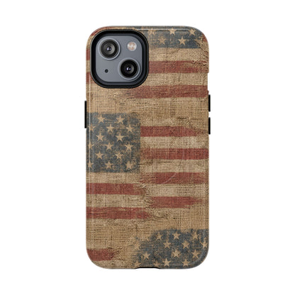Burlap Flag Magnetic Case