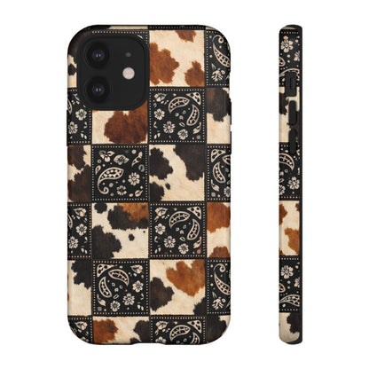 Cowhide Bandana Checkered Tough Case