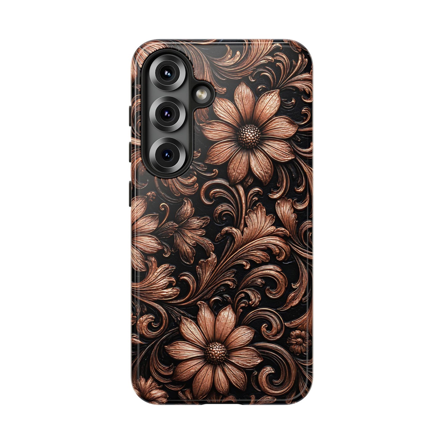 Rose Gold Floral Tough Case