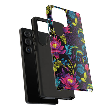 Neon Pink Flowers Phone Case