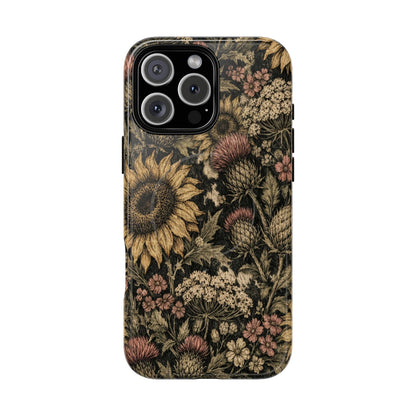 Cowhide Sunflower Thistles Magnetic Case