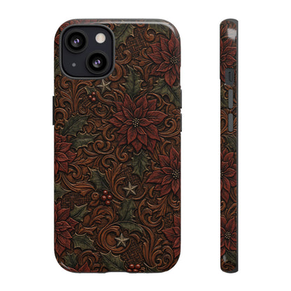 Tooled Poinsettia Tough Case