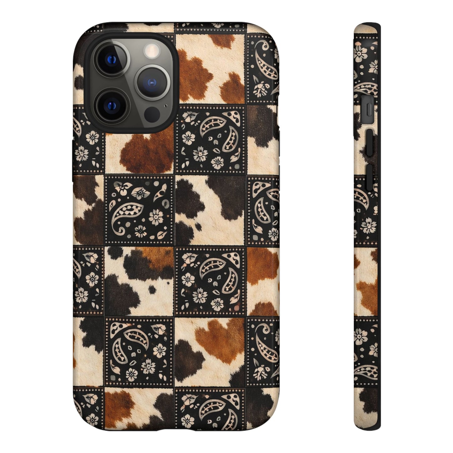 Cowhide Bandana Checkered Tough Case