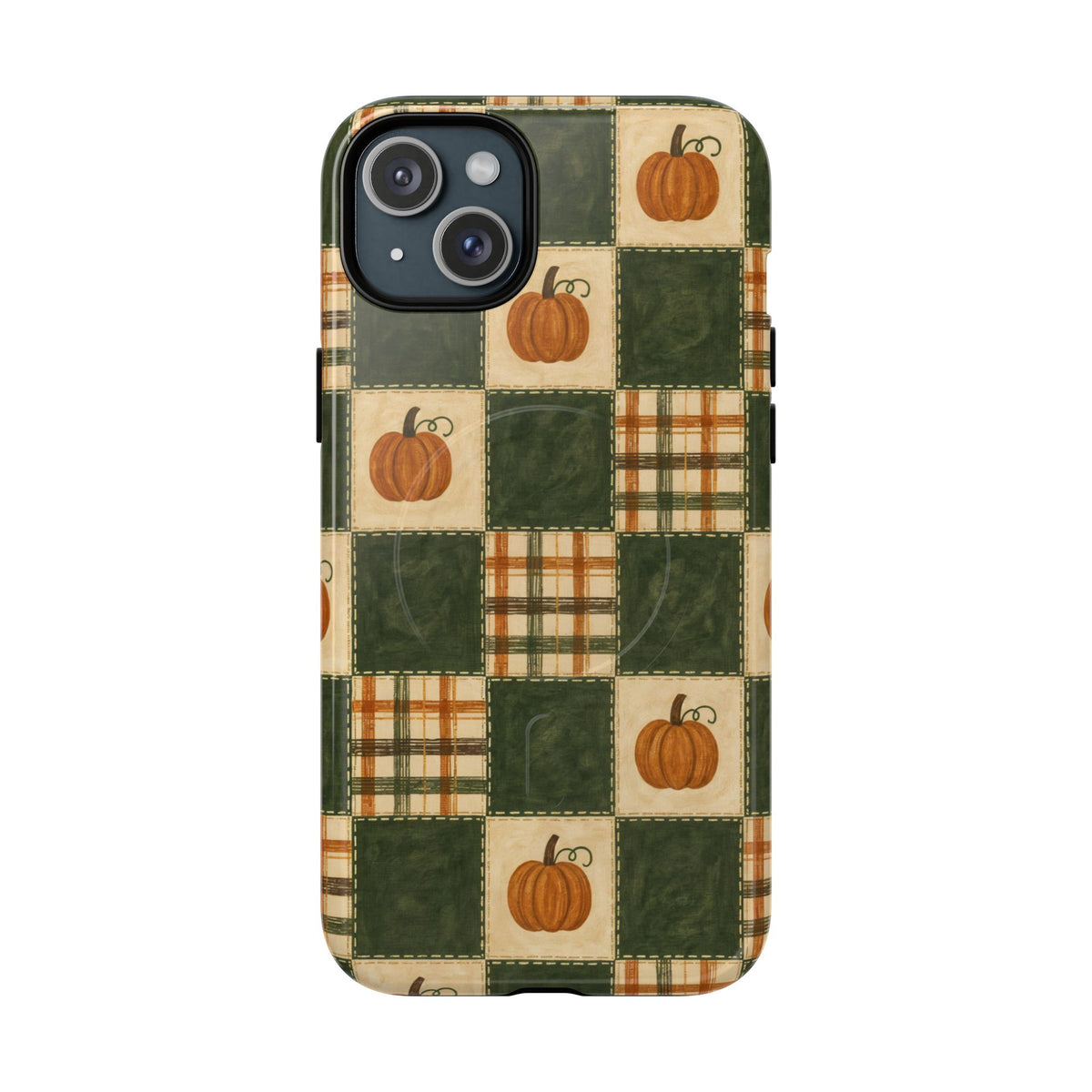 Pumpkin Check Quilt Magnetic Case
