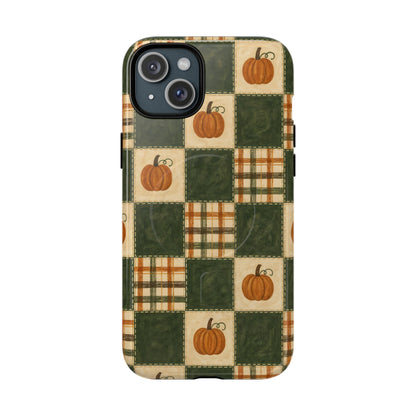Pumpkin Check Quilt Magnetic Case