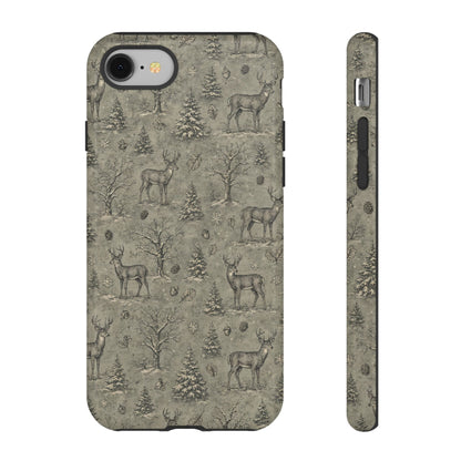 Etched Winter Buck Tough Case