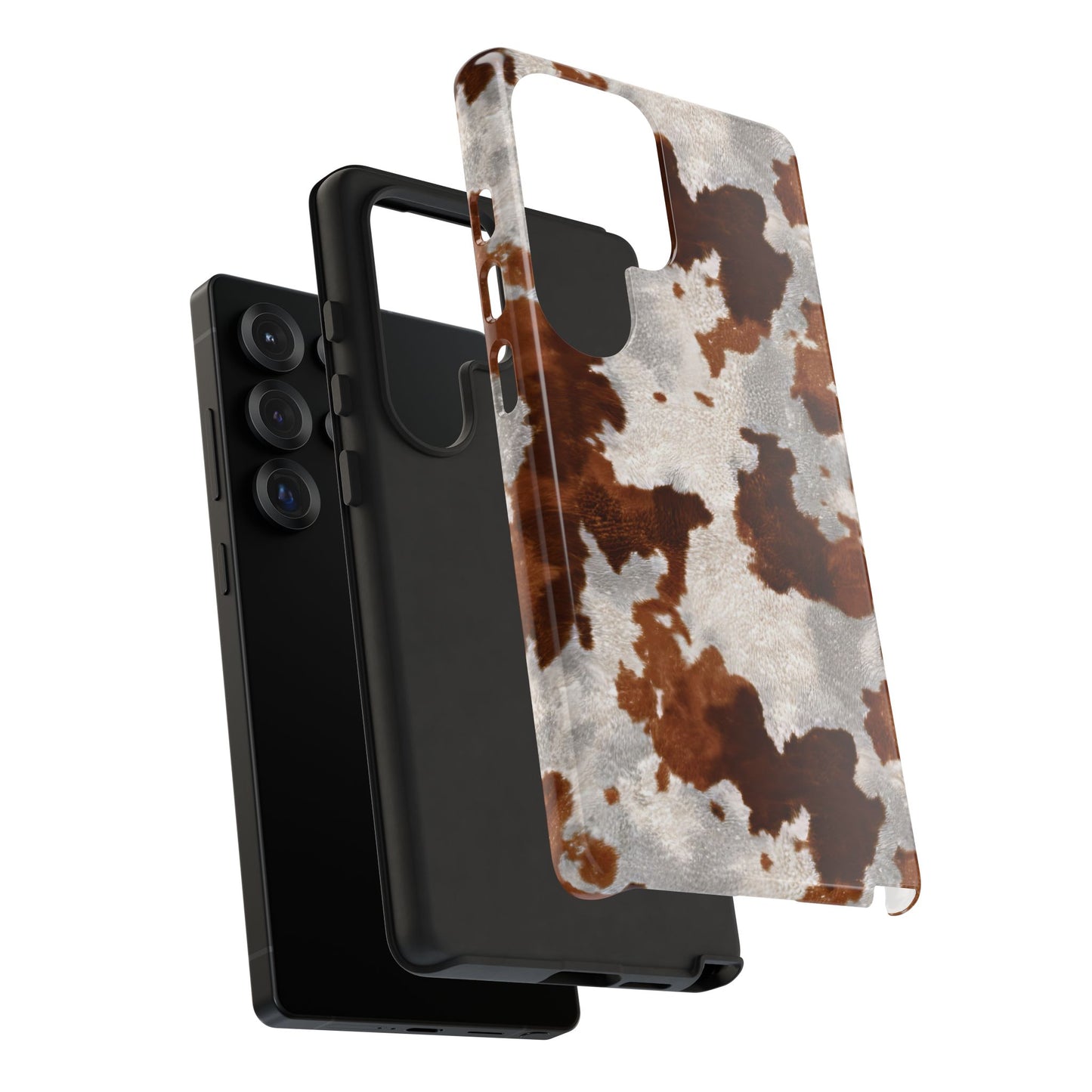 Brown Cowhide Phone Case