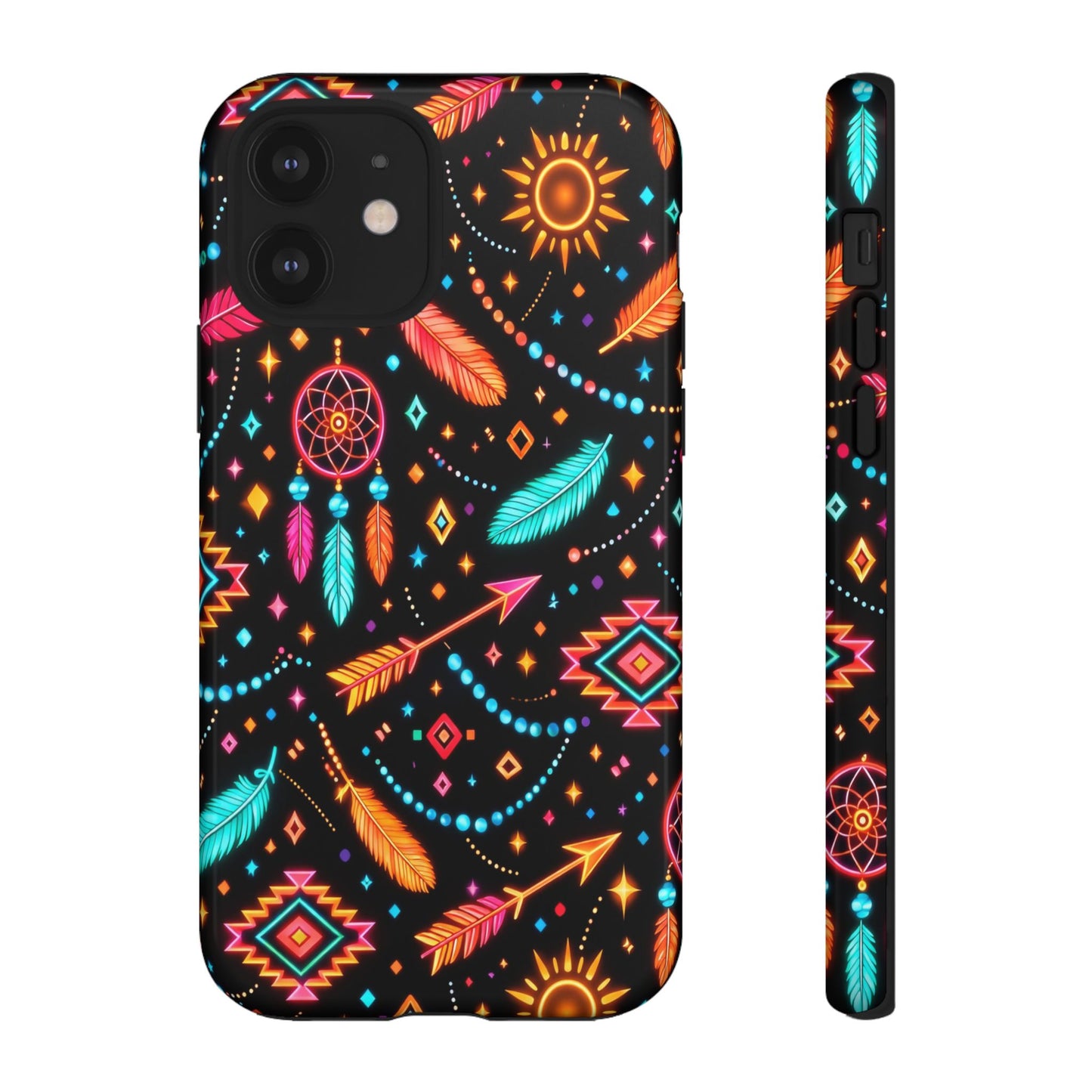 Neon Aztec Feather Tough Case