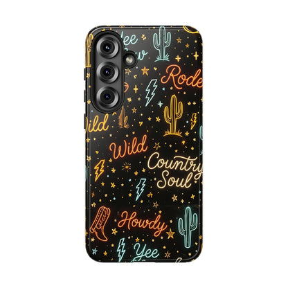 Neon Western Script Tough Case