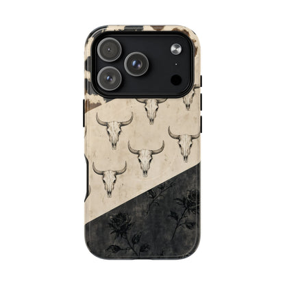 Bull Skull Rose Magnetic Case