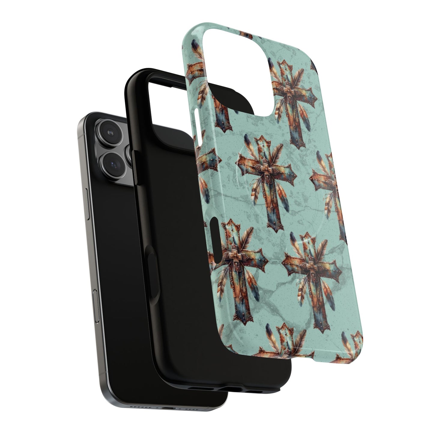 Crosses And Feathers Magnetic Case