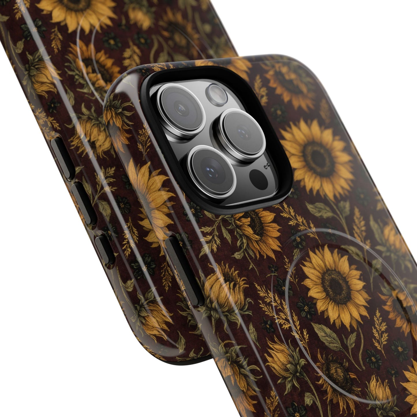 Burgundy Sunflowers Magnetic Case