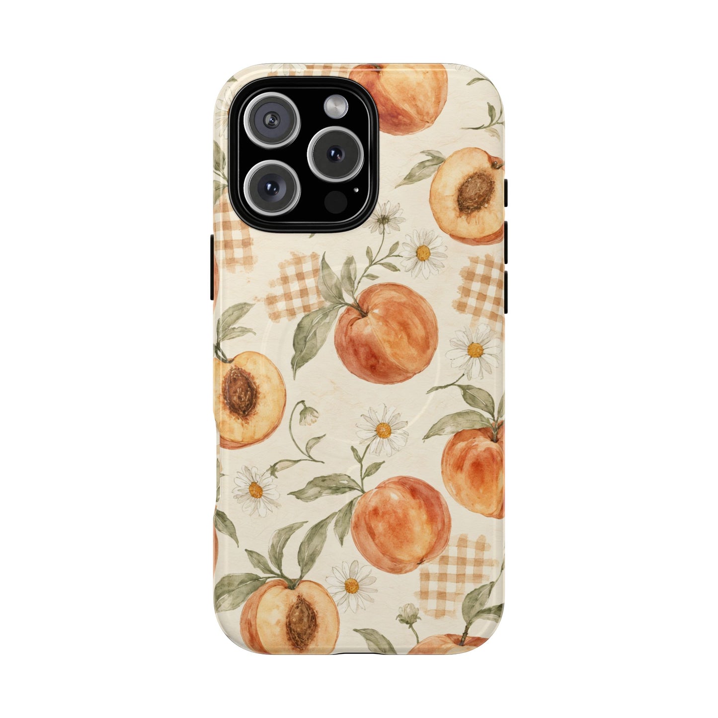 Peachy Gingham Magnetic Case