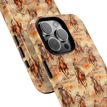 Western Horse Pattern Tough Phone Case