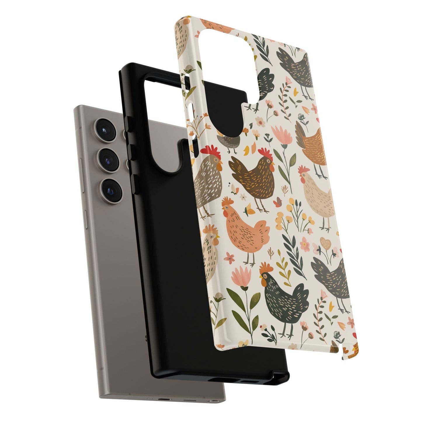 Floral Chickens Phone Case