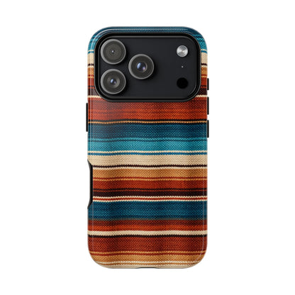 Turquoise + Orange Serape Tough Case