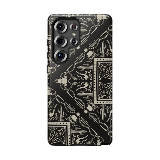 Western Black Bandana Phone Case