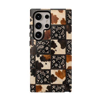 Cowhide Bandana Checkered Tough Case