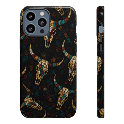 Stained Bull Skull Tough Case