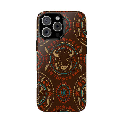 Bison Mandala Tough Phone Case
