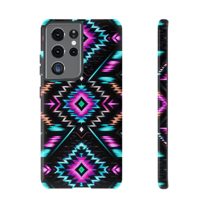 Black Neon Aztec Rug Tough Case