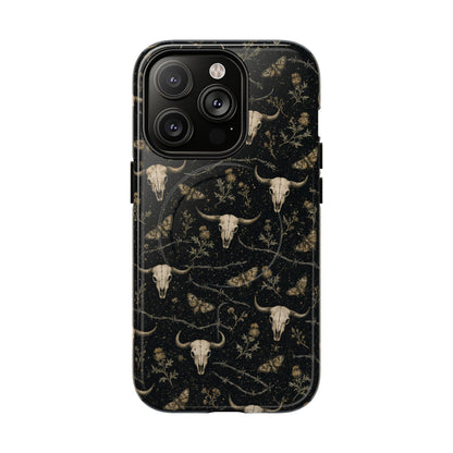 Bull Skull Barbwire Magnetic Case