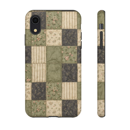 Sage Floral Patchwork Tough Case